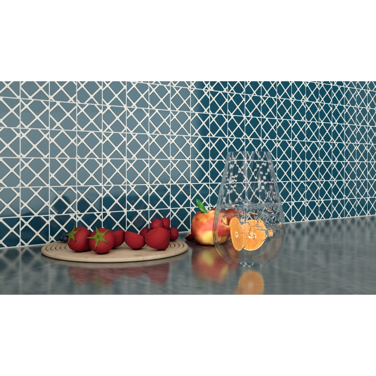 VECTORA - 2X2/12X12, BLUE, GLOSSY